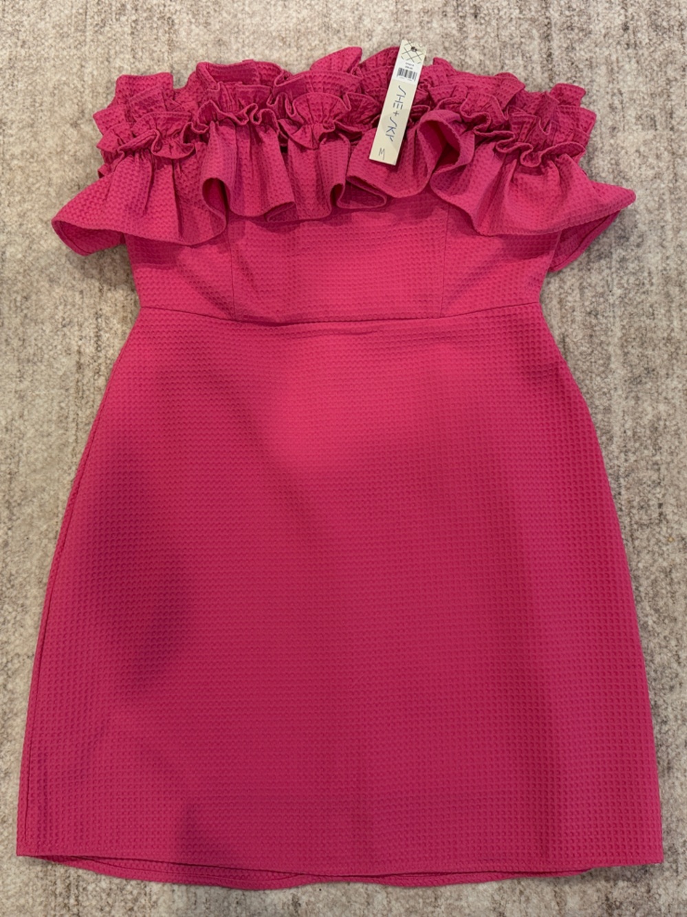 Pink Ruffle Mini Dress